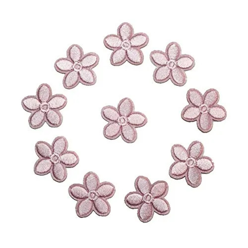 10Pcs Plum Blossom Embroidery Sew On Iron On Patch Badge Jacket Jeans Clothes Fabric Applique DIY