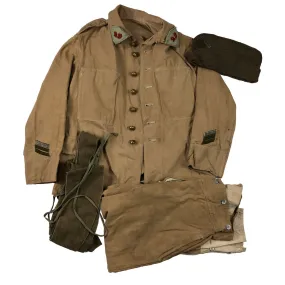 1930s French Armoured Cavalry Tropical Jacket & Trousers w/ Cap 