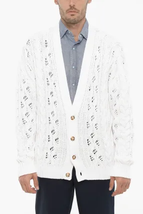 1989 Studio V-Neck Cable Knit Cardigan L Standard size