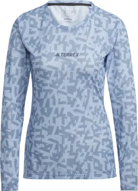 Adidas Women&#x27;s Terrex Trail Running Long Sleeve Tee Bludaw/Wonste | Buy Adidas Women&#x27;s Terrex Trail Running Long Sleeve Tee Bludaw/Wonste here | Outnorth