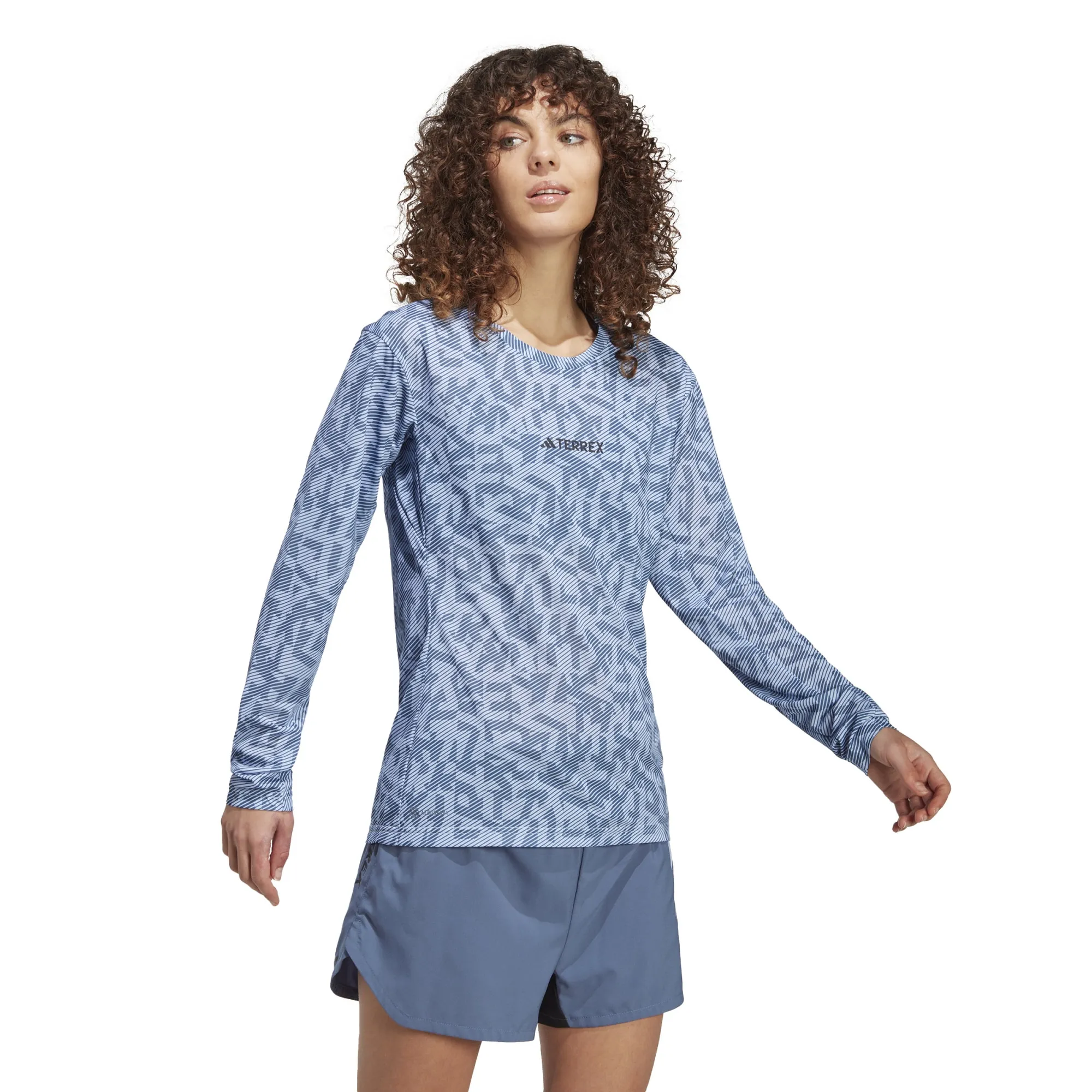 Adidas Women&#x27;s Terrex Trail Running Long Sleeve Tee Bludaw/Wonste | Buy Adidas Women&#x27;s Terrex Trail Running Long Sleeve Tee Bludaw/Wonste here | Outnorth