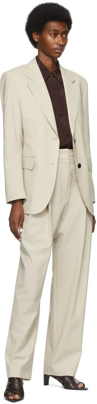 Arch The Beige Stretch Single Breasted Blazer