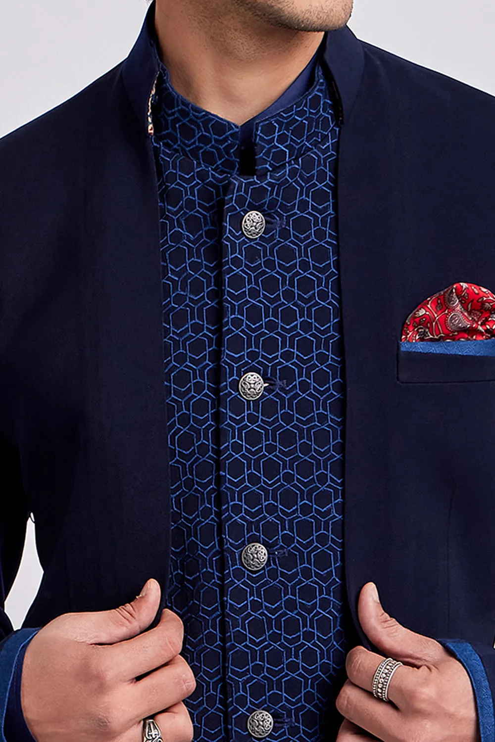 Aspen Layered Embroidered Bandhgala - Romanov