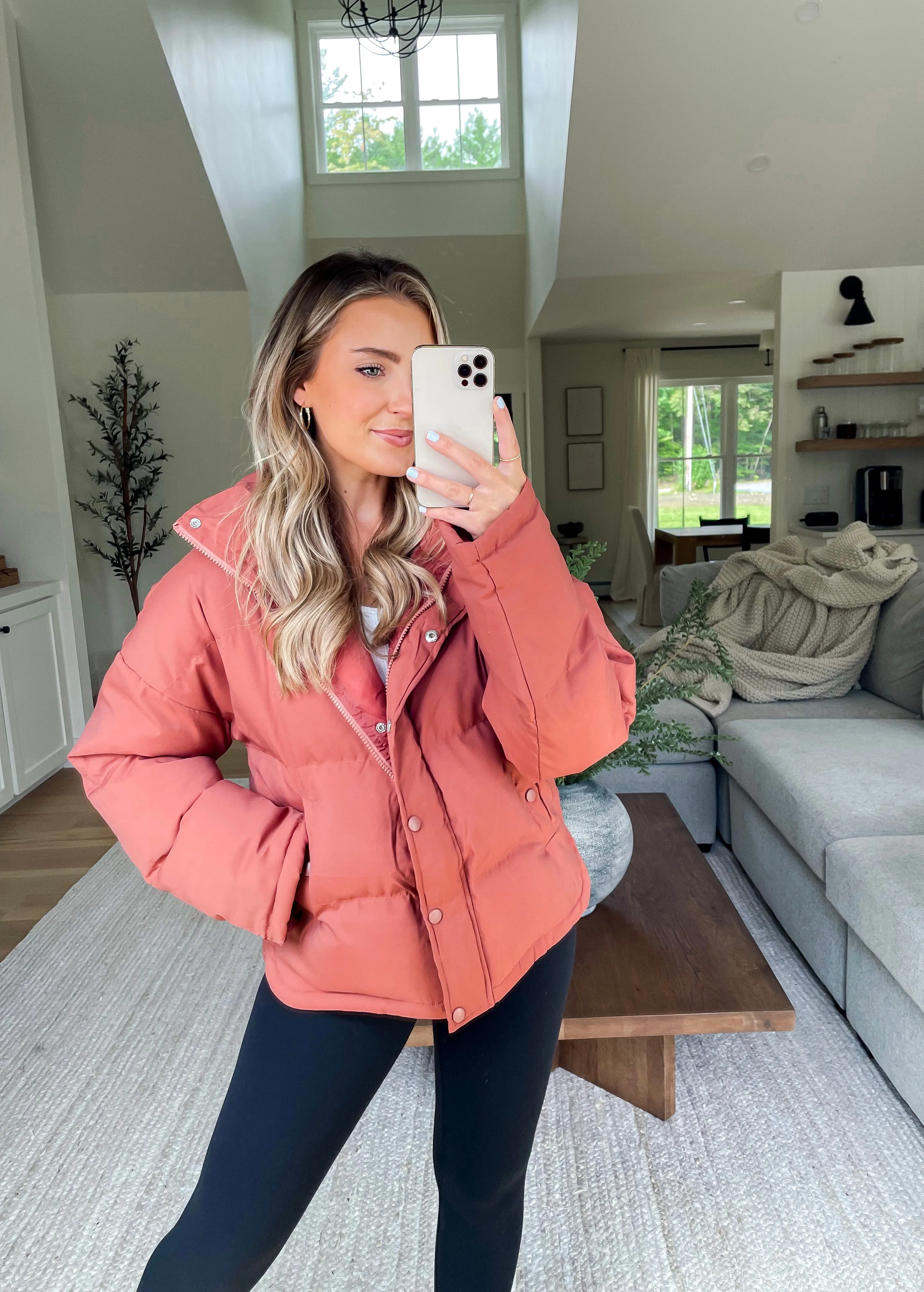 Autumn Puffer Jacket // Brick