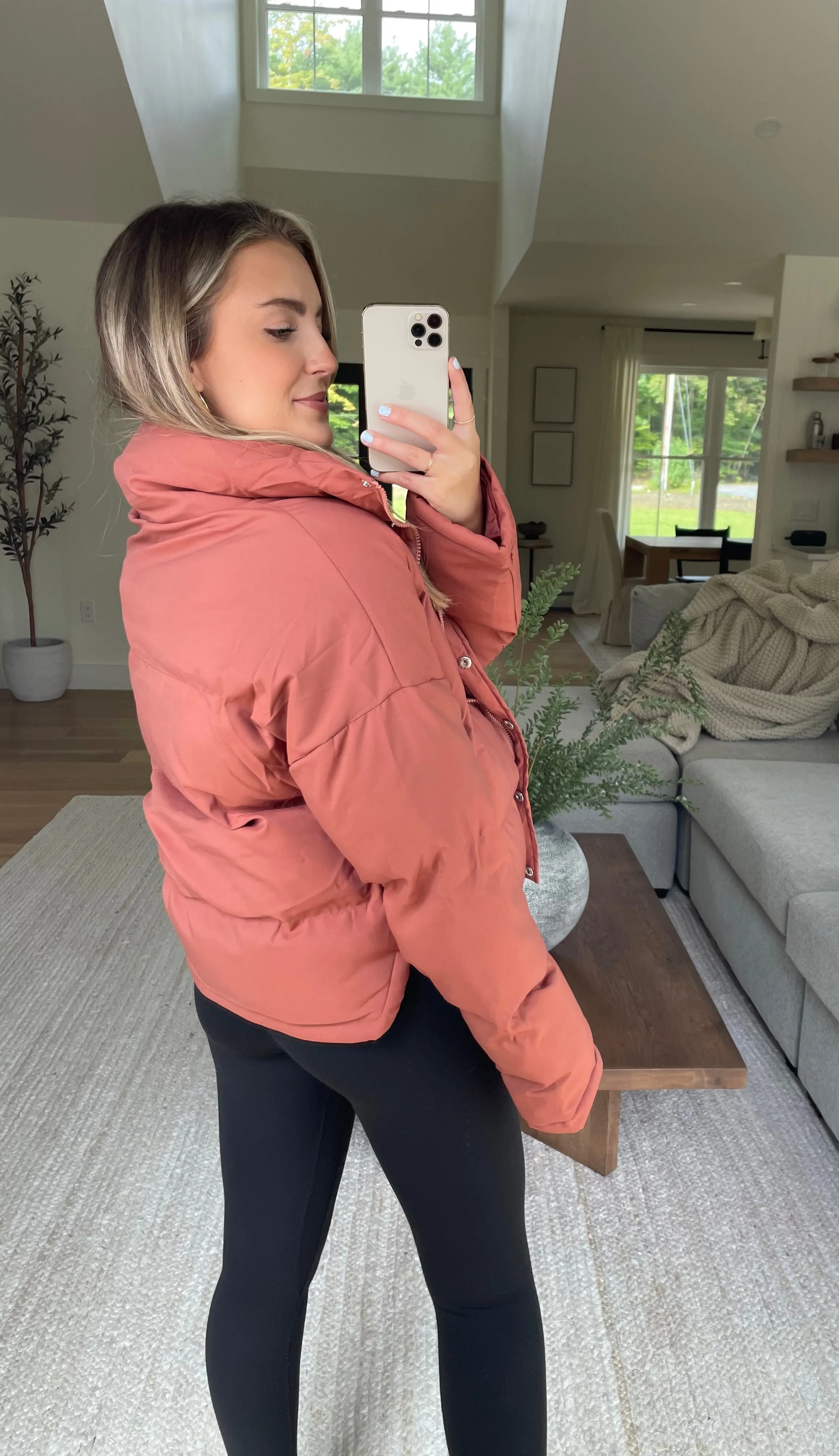 Autumn Puffer Jacket // Brick
