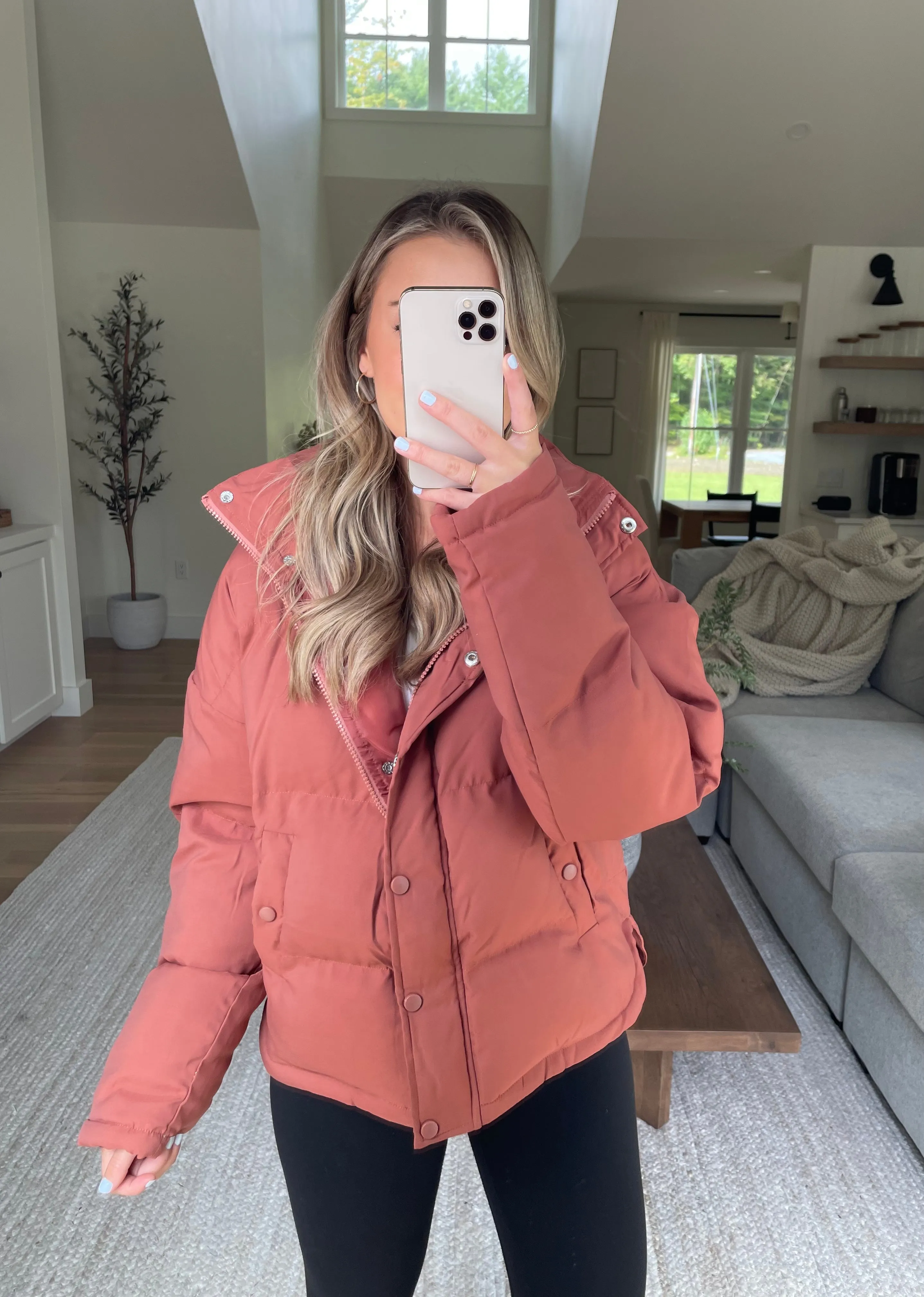 Autumn Puffer Jacket // Brick