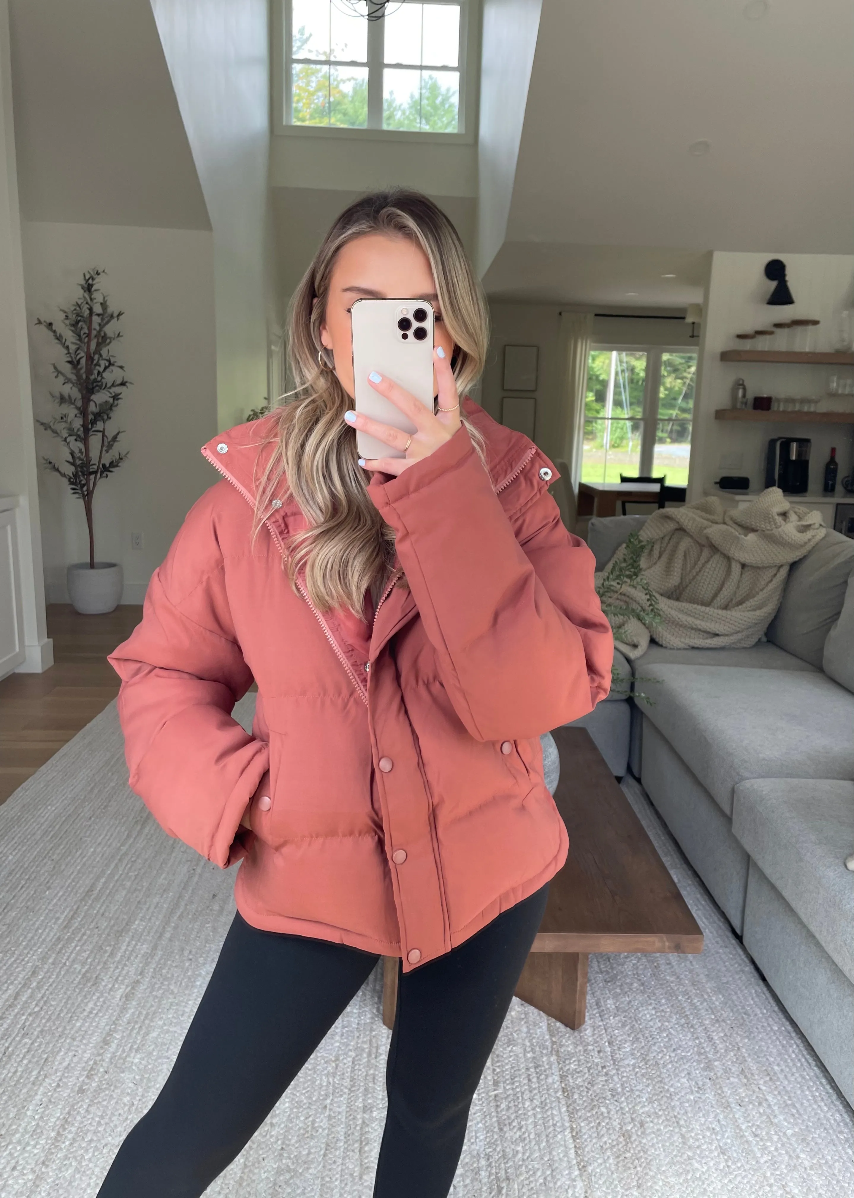 Autumn Puffer Jacket // Brick