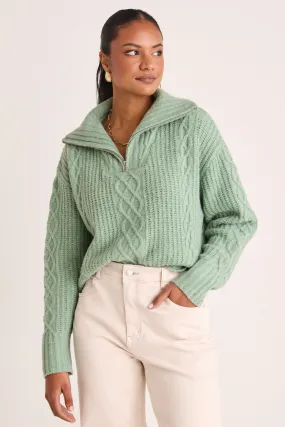 Sage Quarter-Zip Knit Jumper by Axis: Optimized English Title