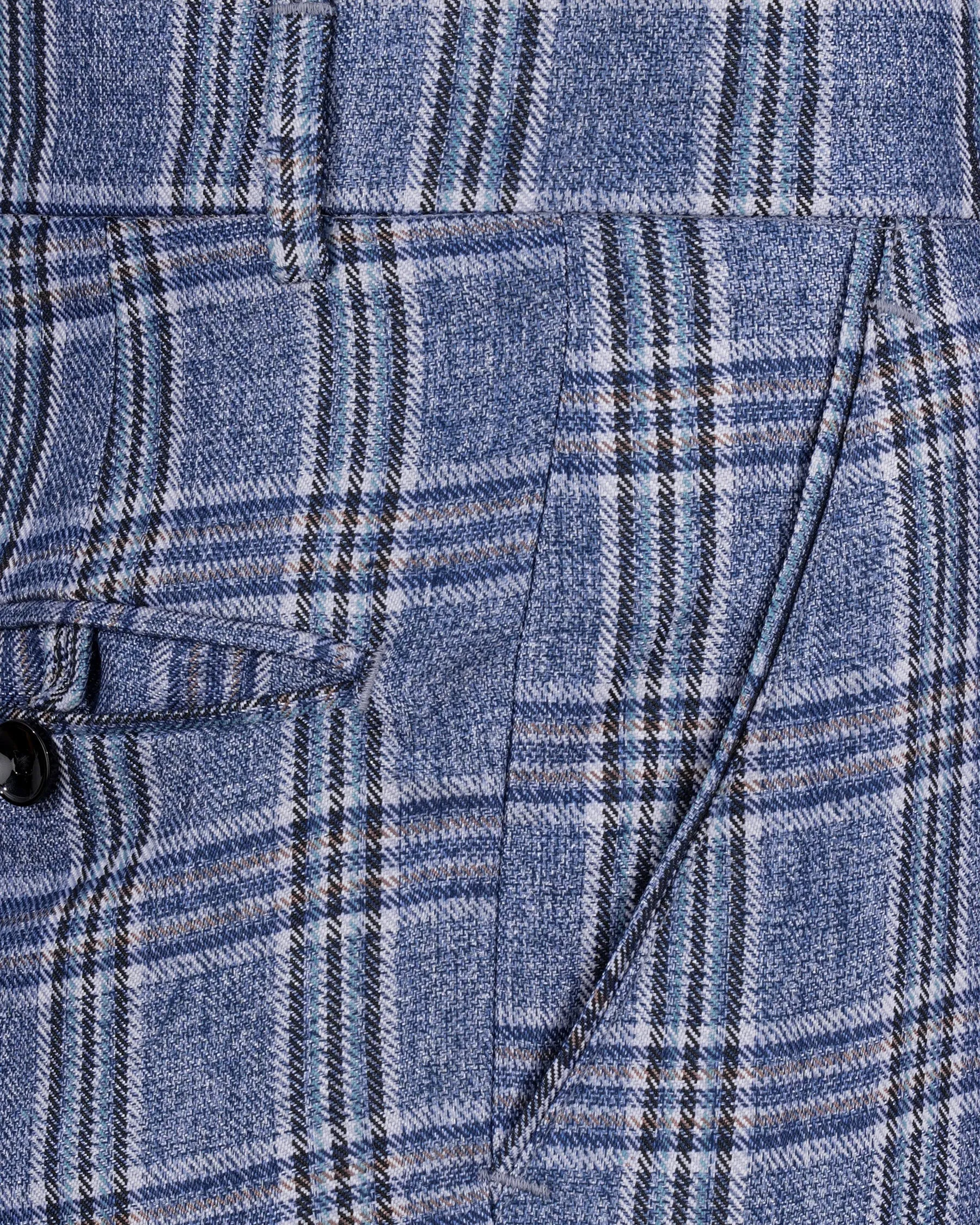 Bayoux Blue Plaid Pant