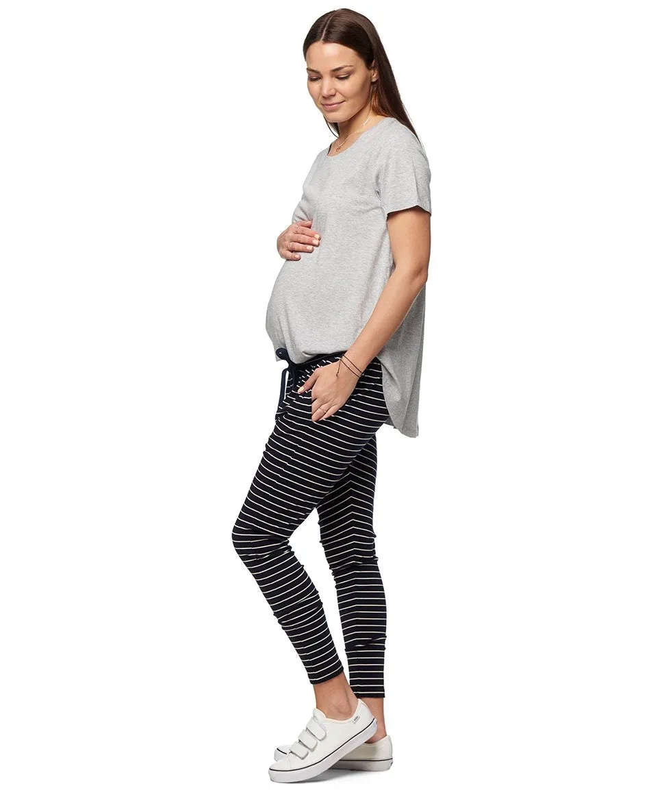 Beating Heart Lounge Pant in Navy Stripe
