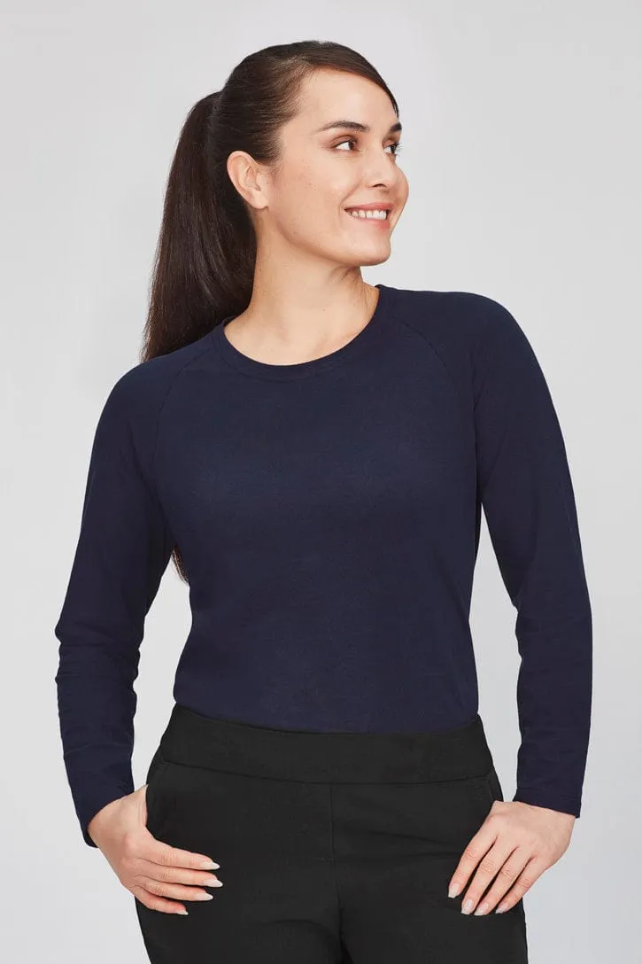 Biz Care Performance Womens Cotton Long Sleeve Tee CT247LL