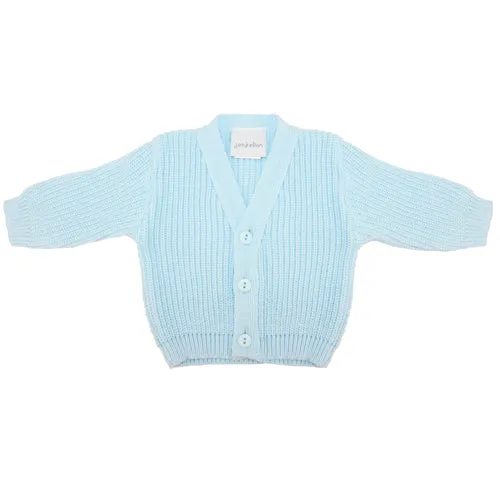 Blue knit baby cardigan