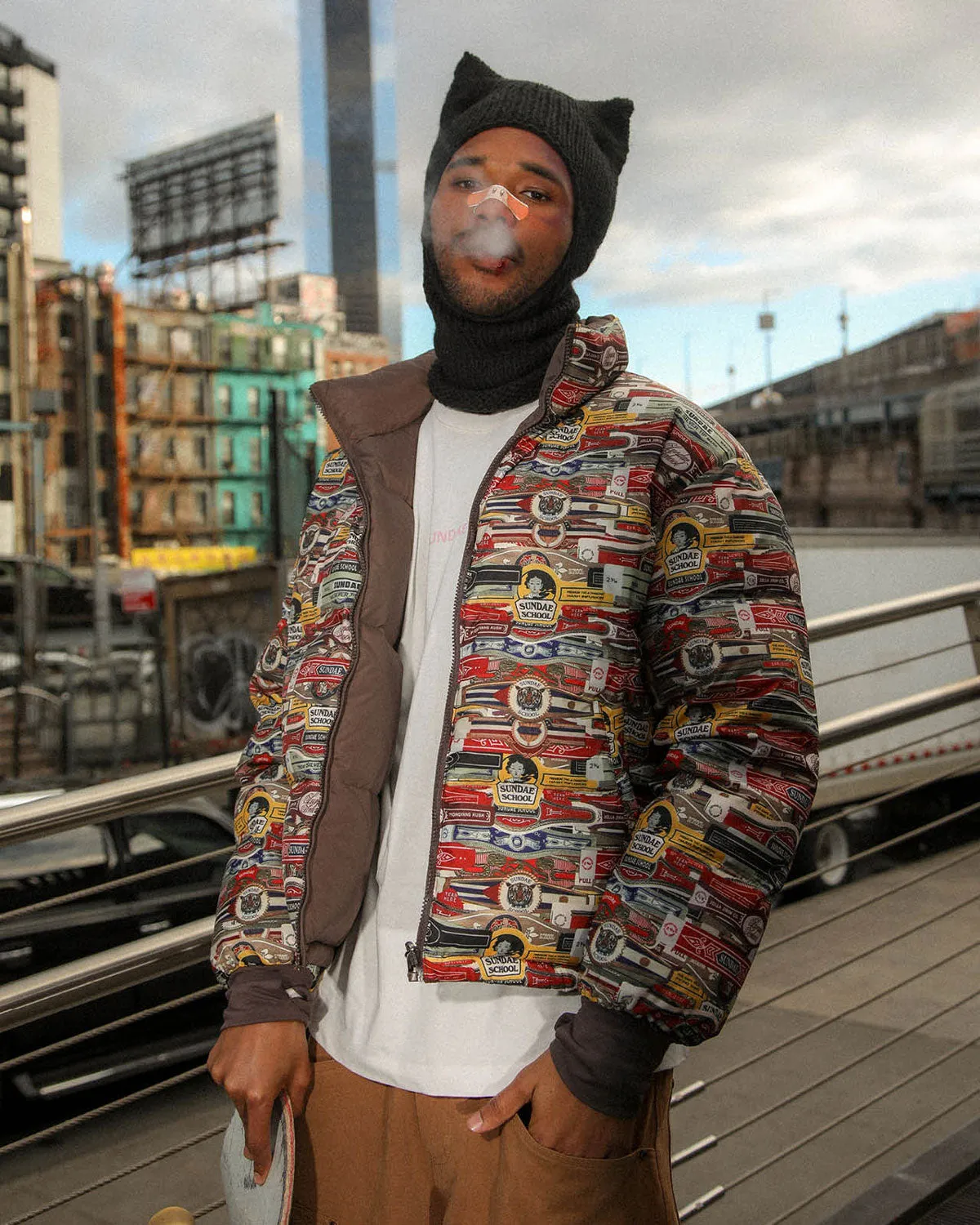 Reversible Blunt Wrapped Puffer Jacket for Ultimate Style and Comfort