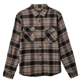 BOWERY LS FLANNEL BLACK CHARCOAL OATMEAL
