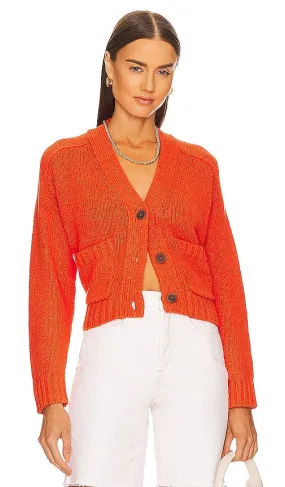 Brochu Walker Cropped Cardigan in Burnt Orange