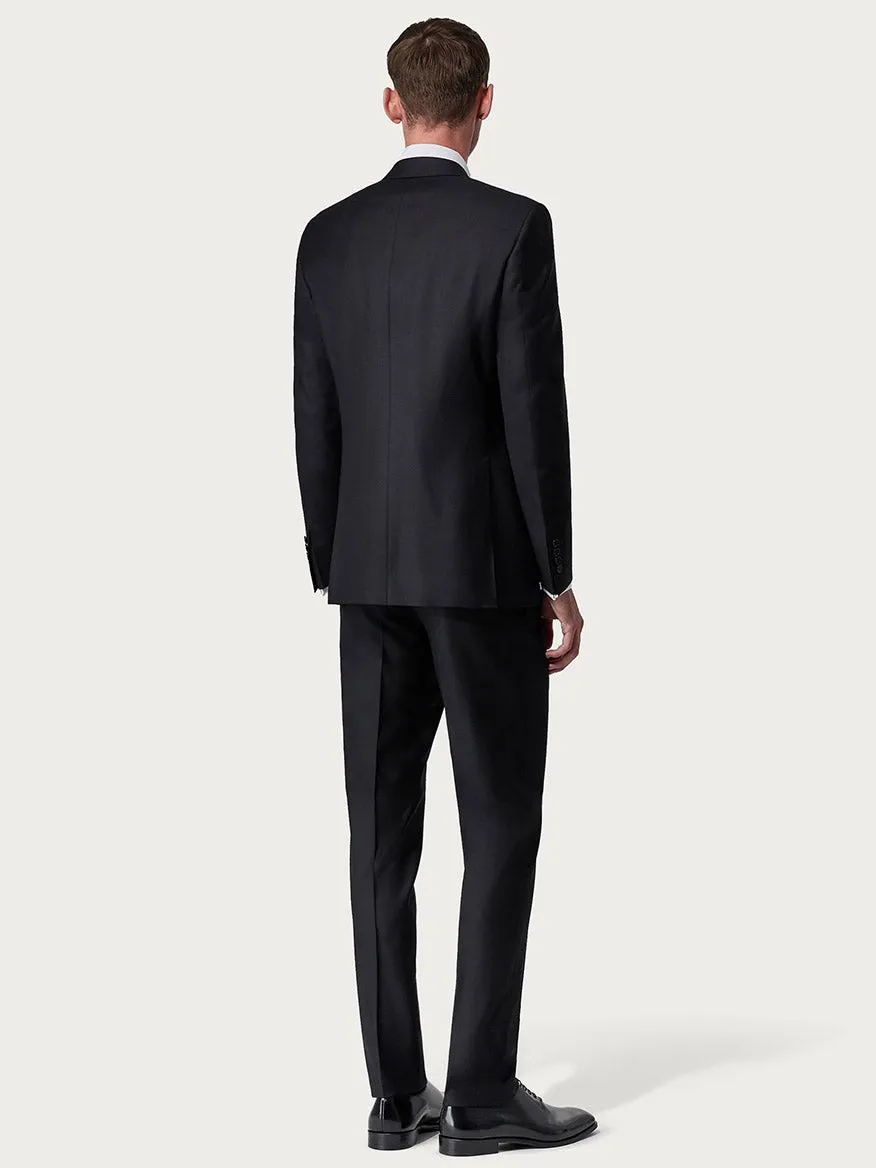 Canali Siena Contemporary Black Wool Suit