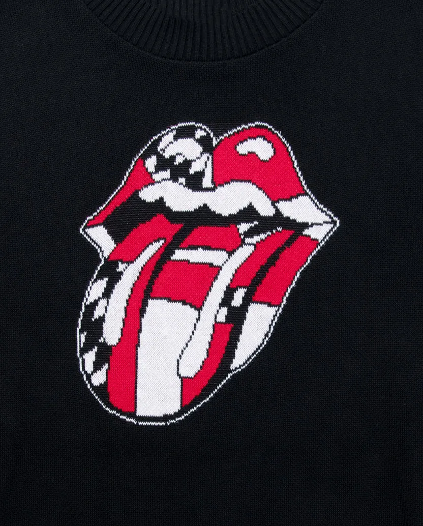 Checker Tongue Tight Knit Sweater