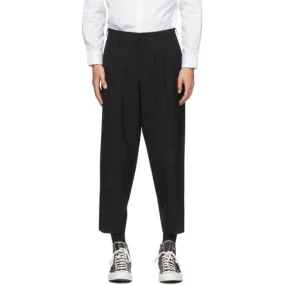 Comme des Garcons Homme Deux Black Tropical Wool Trousers