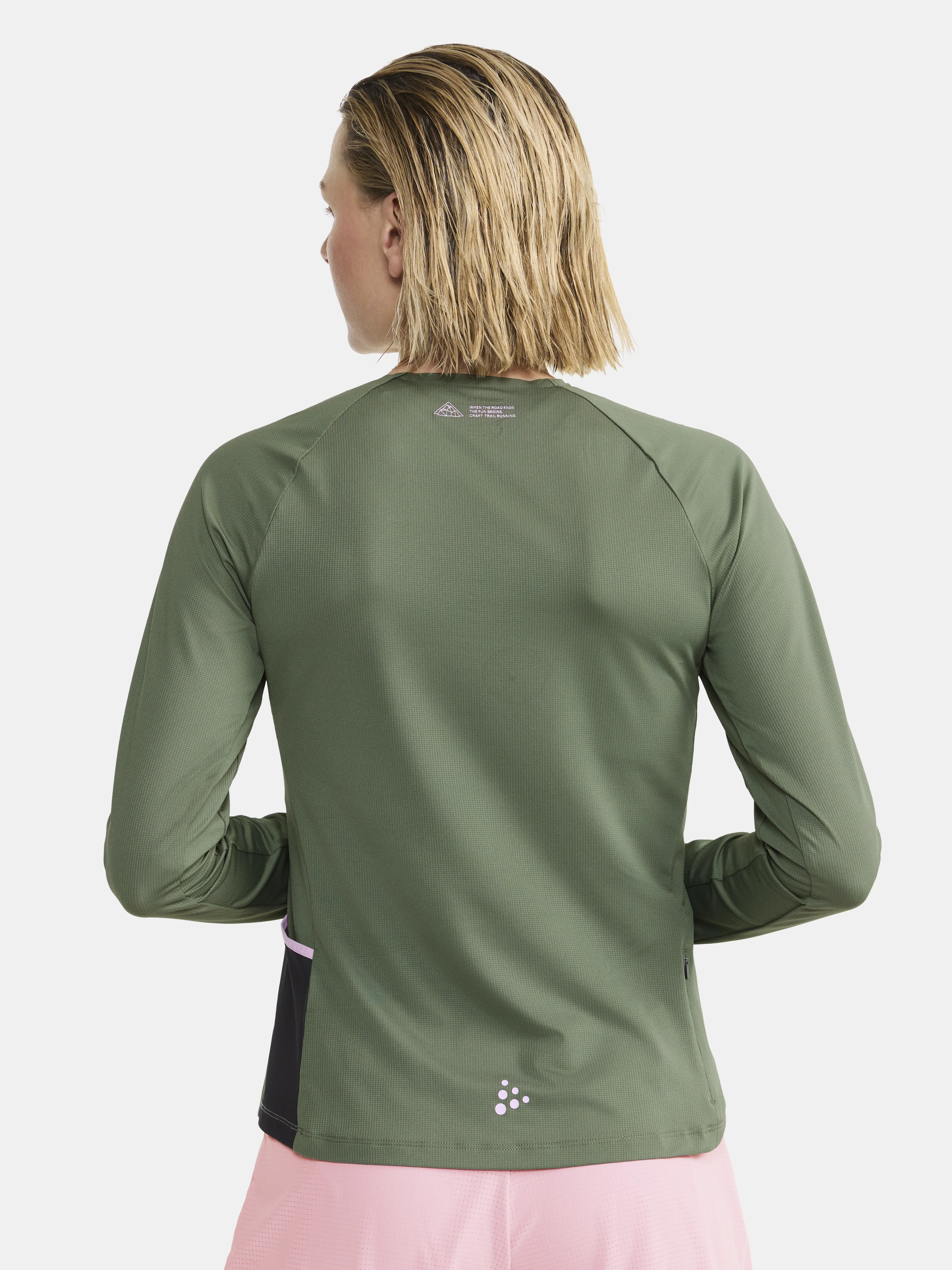 Craft Women&#x27;s Pro Trail Wind Long Sleeve Tee Thyme | Buy Craft Women&#x27;s Pro Trail Wind Long Sleeve Tee Thyme here | Outnorth