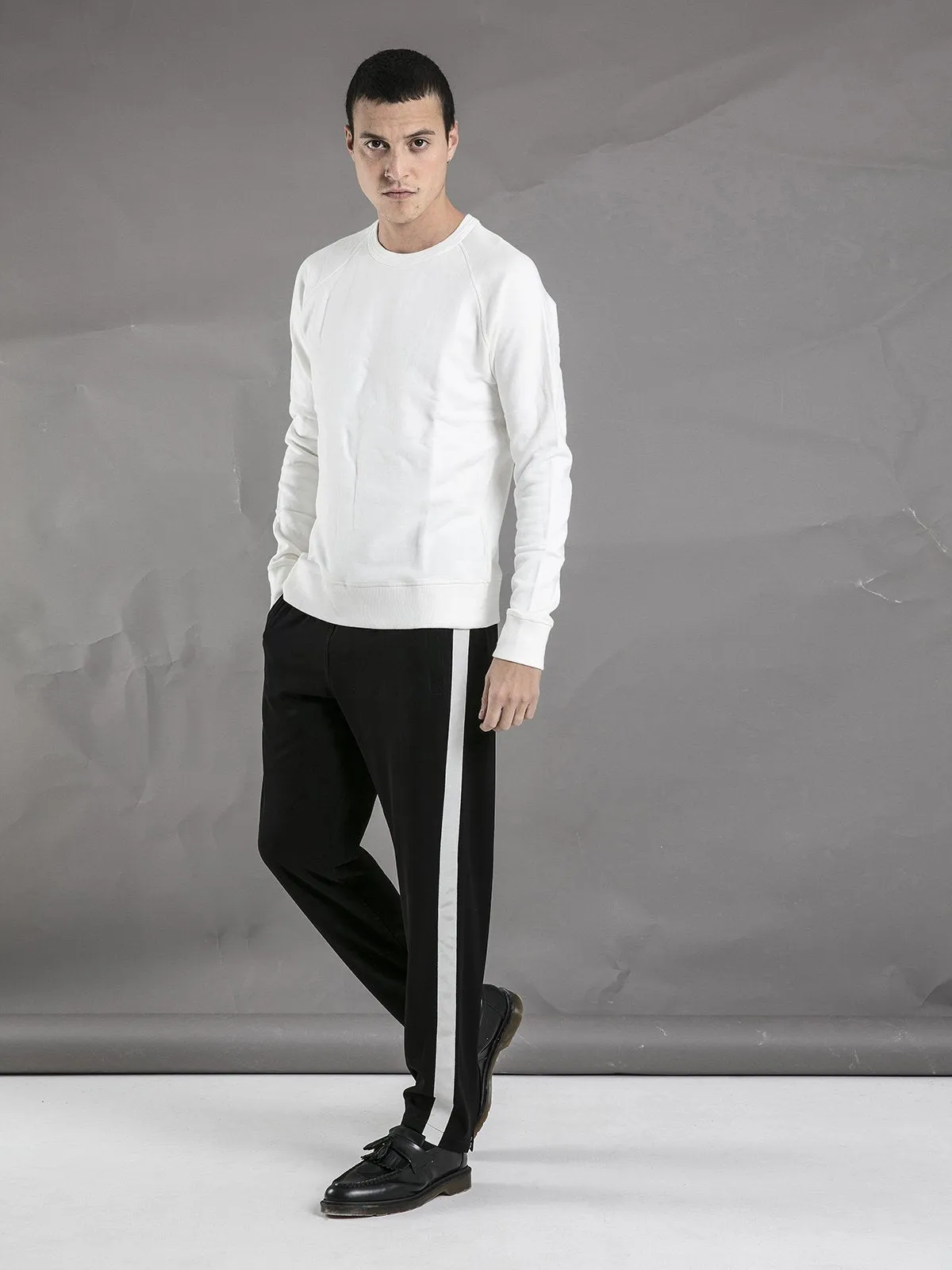 Crew Neck Sweater - White