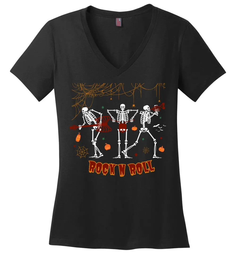 Dancing Skeleton V-neck