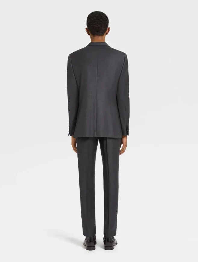 Dark Grey Pinpoint Trofeo Wool Suit