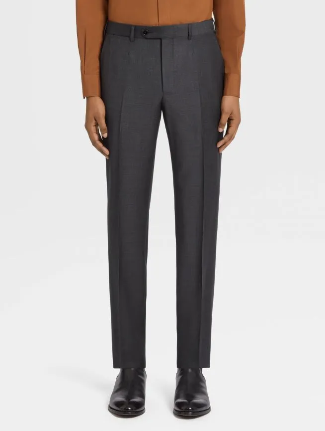 Dark Grey Pinpoint Trofeo Wool Suit