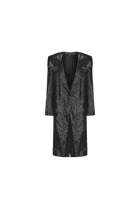 Disark Anniversary Limited Edition Textured Pleated Shoulder Pad Hooded Coat