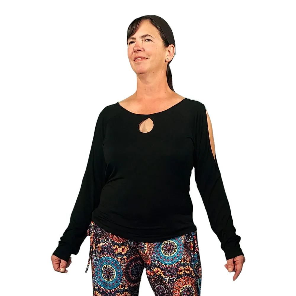 Eco-Friendly Modal Breathe Black Long Sleeve Shirt