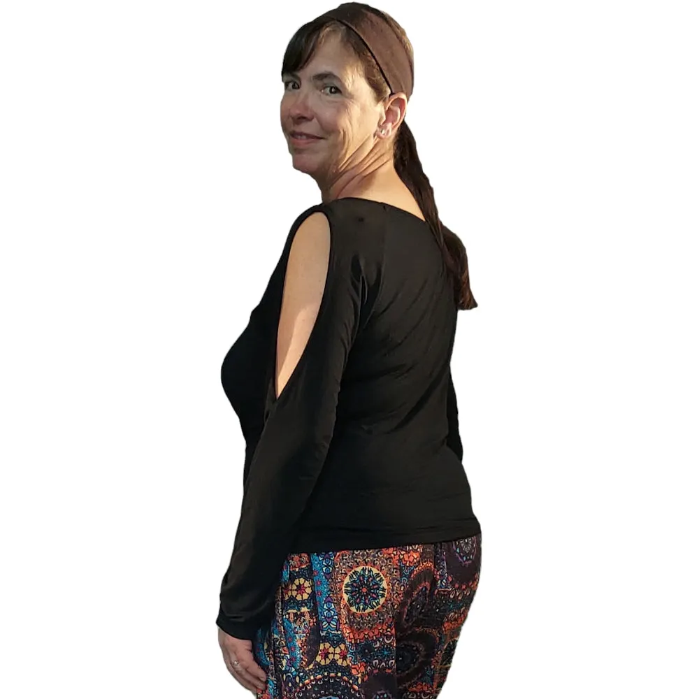 Eco-Friendly Modal Breathe Black Long Sleeve Shirt
