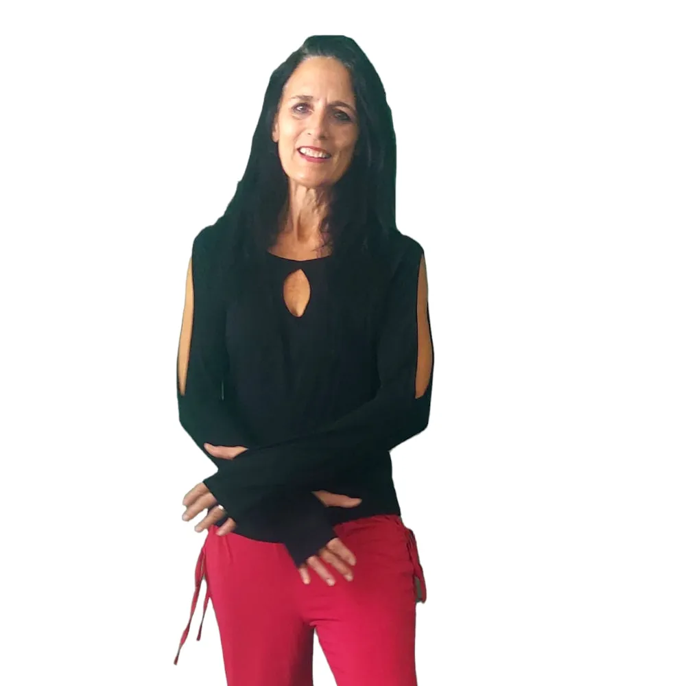 Eco-Friendly Modal Breathe Black Long Sleeve Shirt