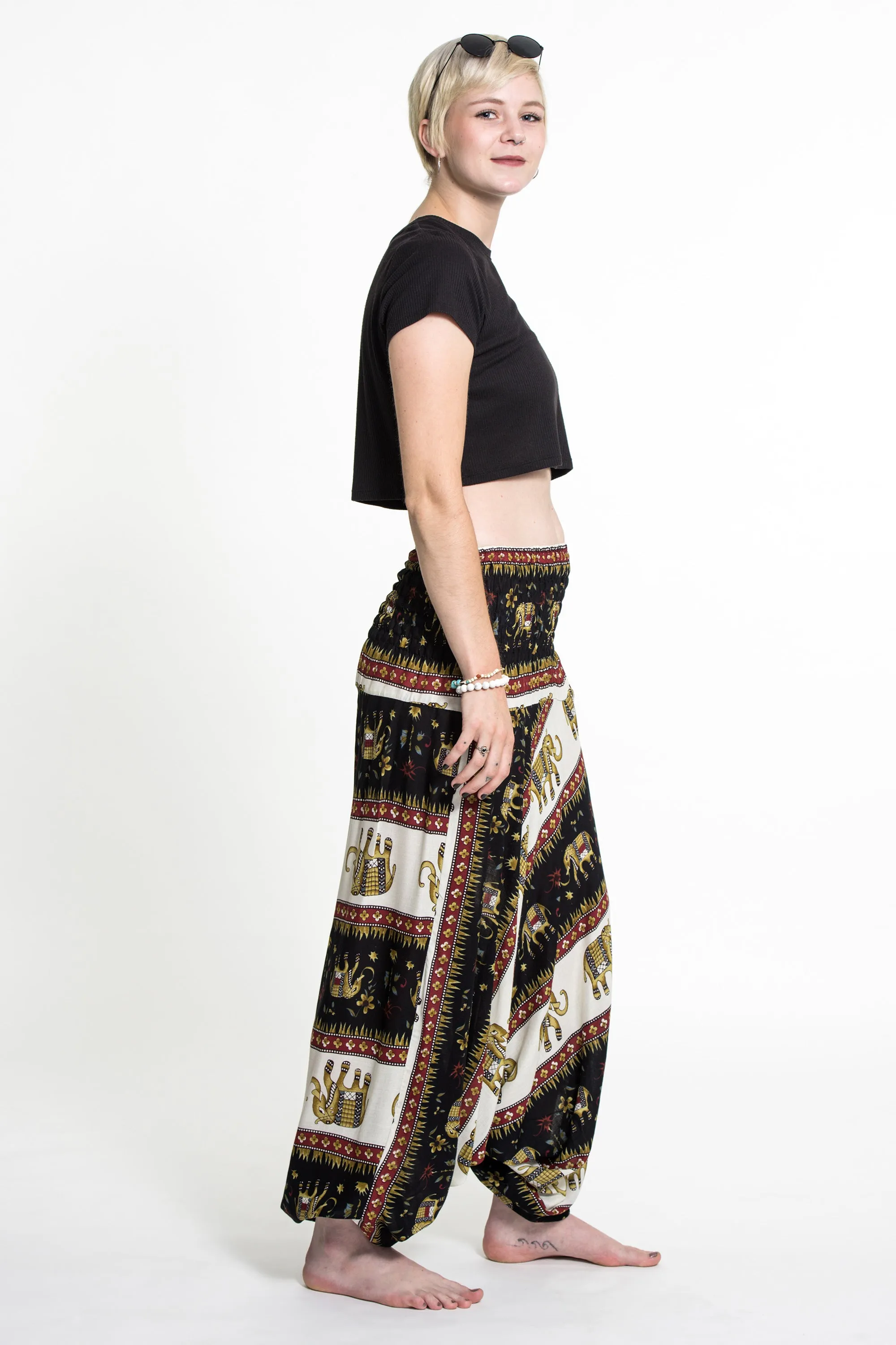 Elephant Bliss 2-in-1 Jumpsuit Elephant Pants in Black