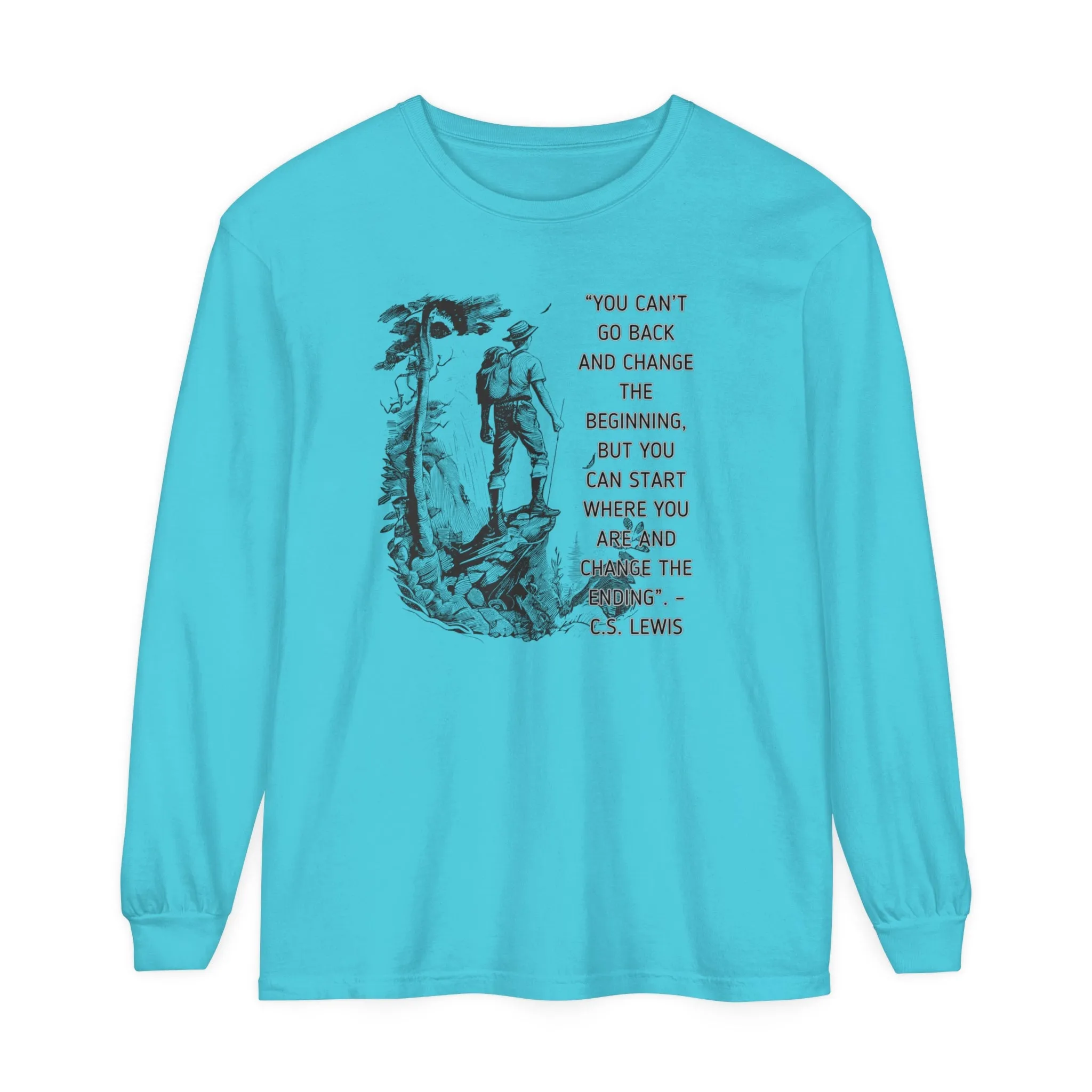 Empowering C.S. Lewis Quote Women's Comfort Colors Long Sleeve Tee