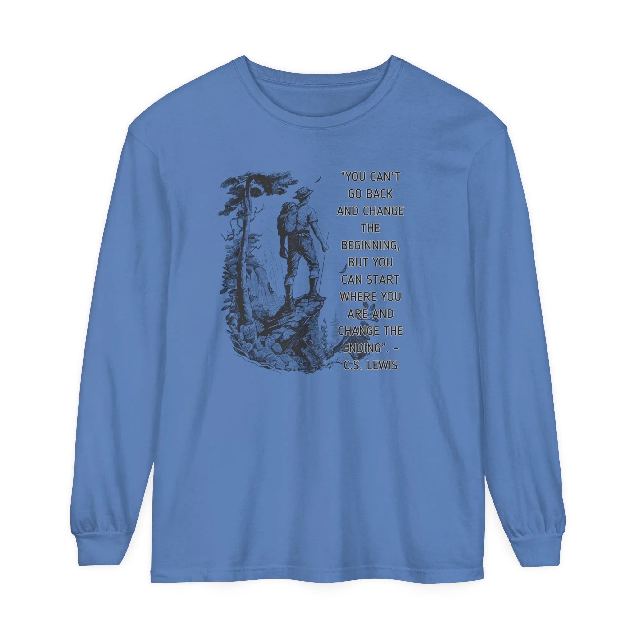 Empowering C.S. Lewis Quote Women's Comfort Colors Long Sleeve Tee