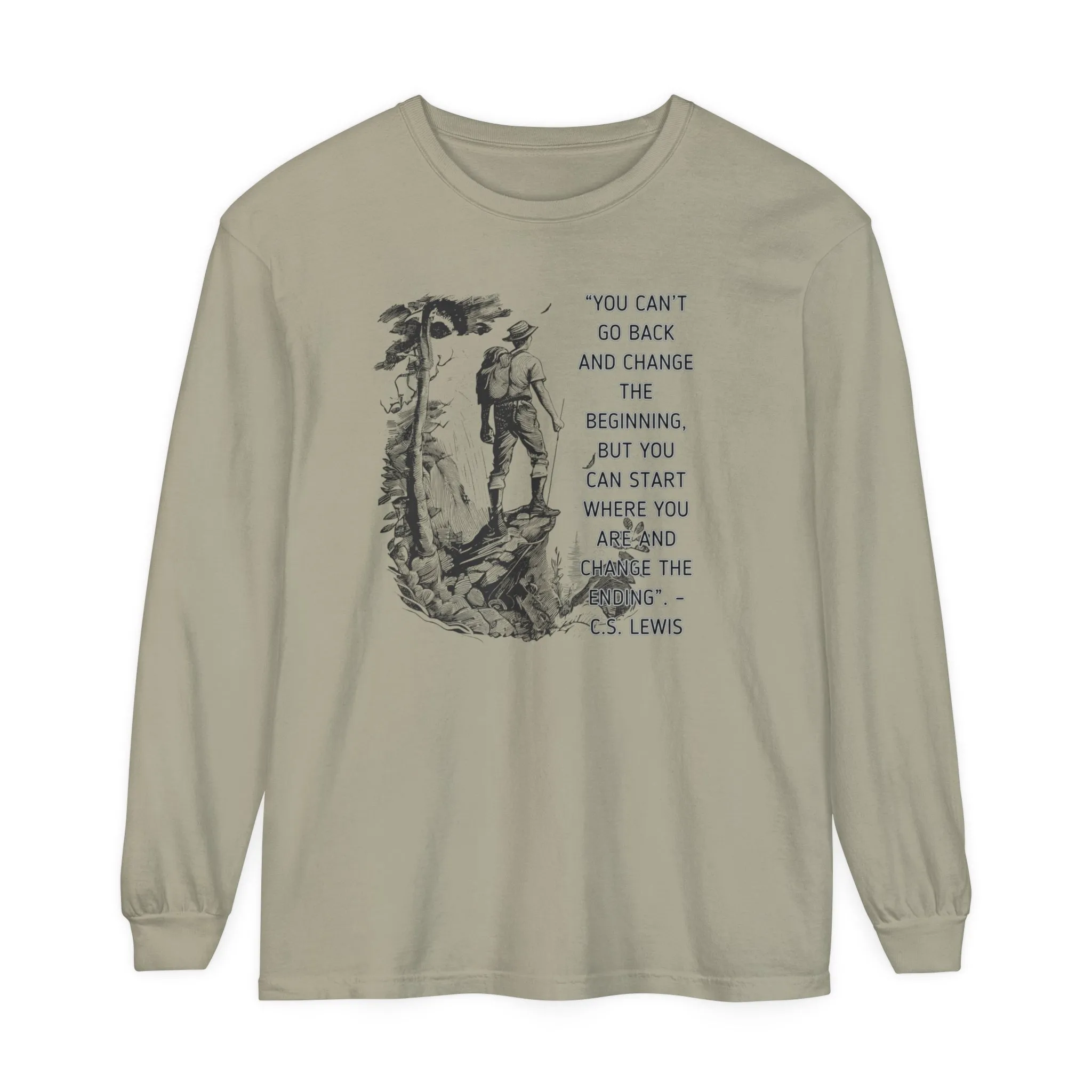 Empowering C.S. Lewis Quote Women's Comfort Colors Long Sleeve Tee