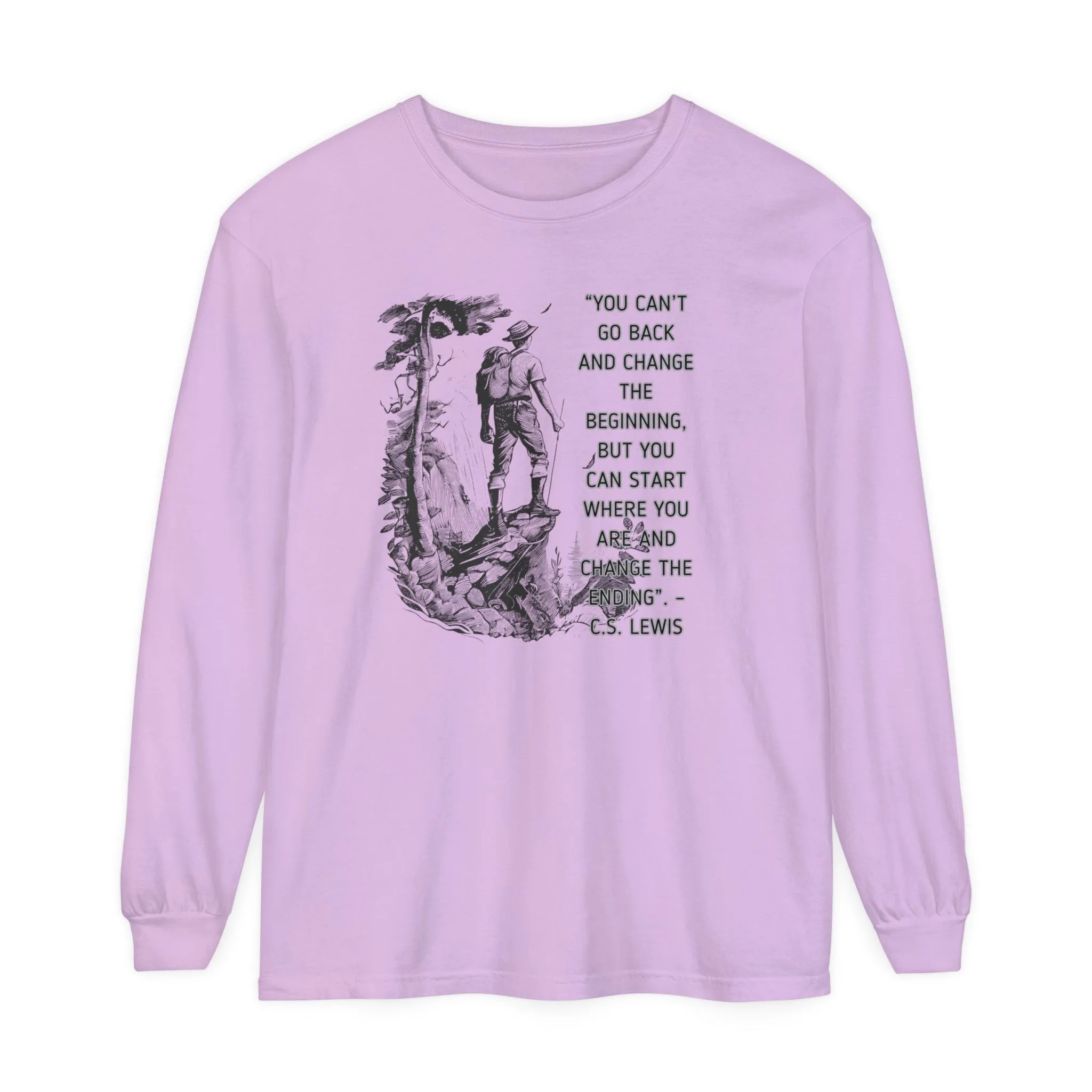 Empowering C.S. Lewis Quote Women's Comfort Colors Long Sleeve Tee