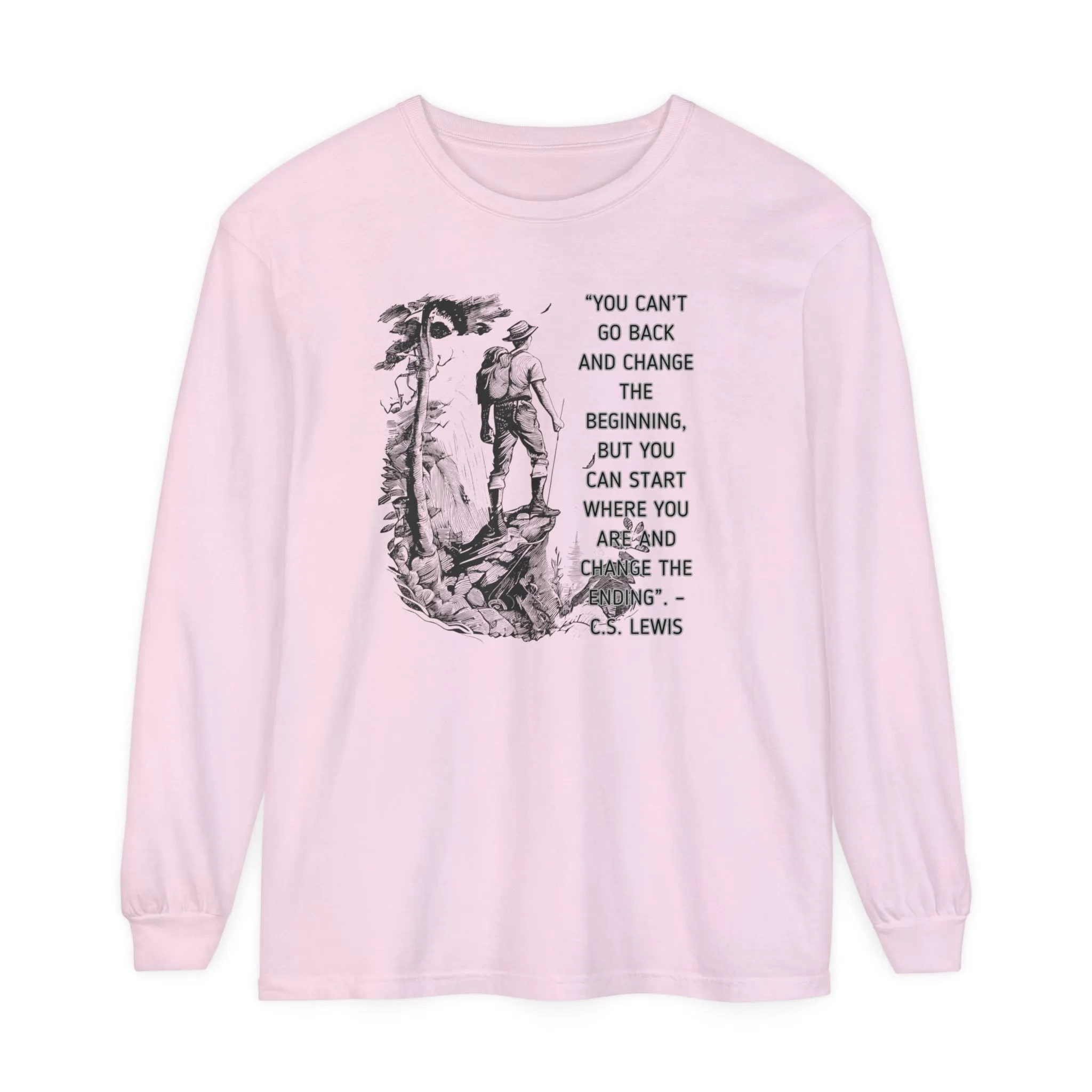 Empowering C.S. Lewis Quote Women's Comfort Colors Long Sleeve Tee
