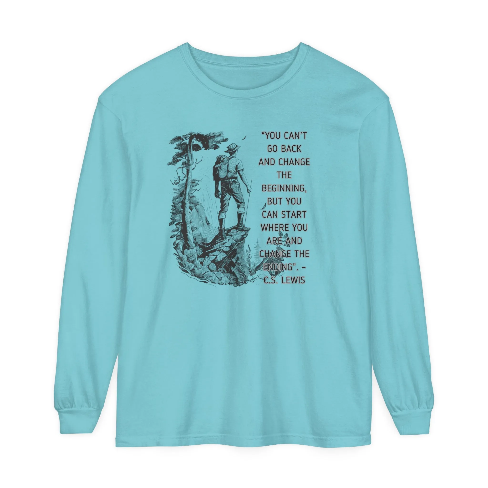 Empowering C.S. Lewis Quote Women's Comfort Colors Long Sleeve Tee