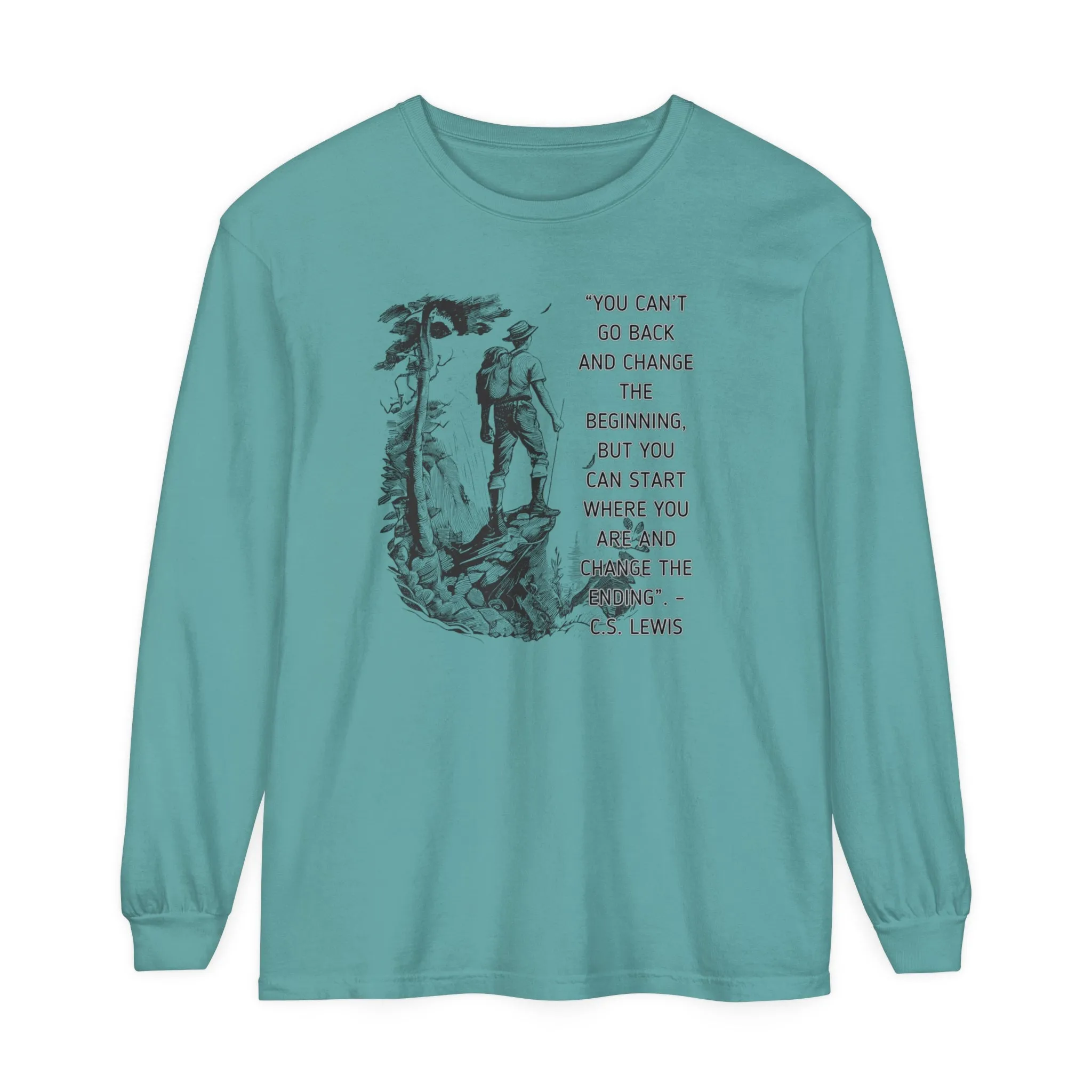 Empowering C.S. Lewis Quote Women's Comfort Colors Long Sleeve Tee
