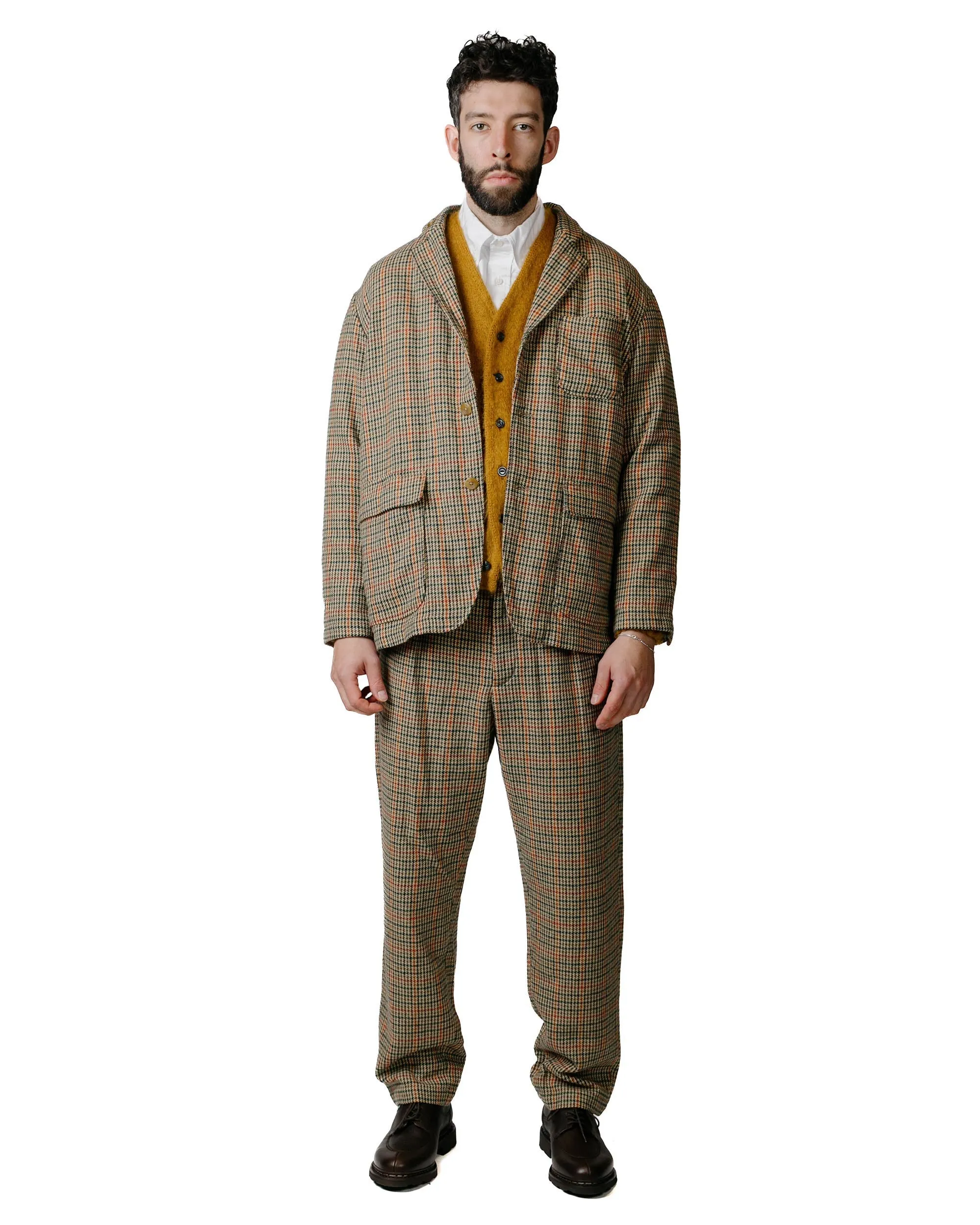 Engineered Garments Carlyle Pant Khaki Acrylic Wool Gunclub Check