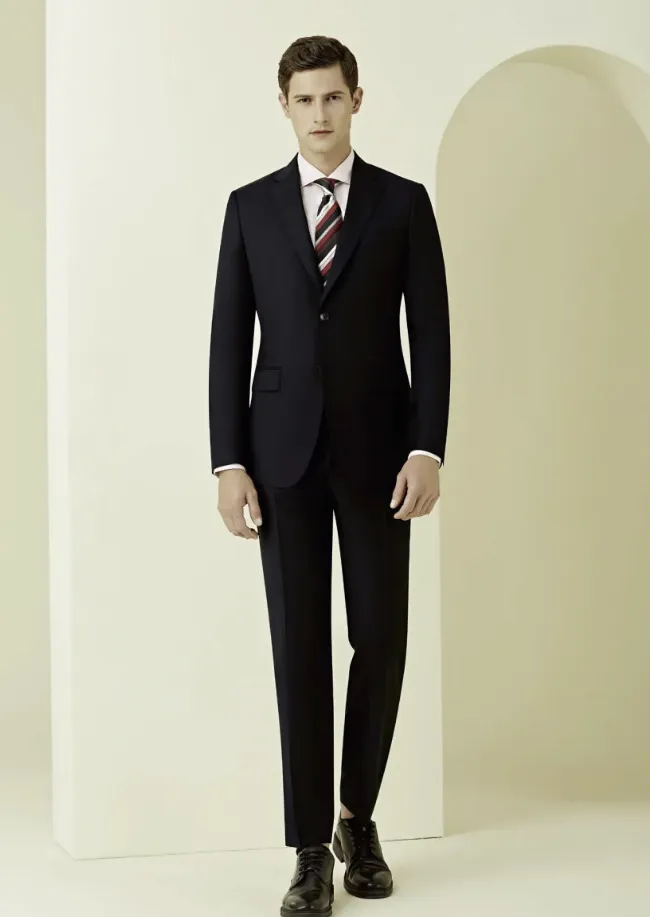 English Pure Wool Black Super 110'S Two Piece Suit