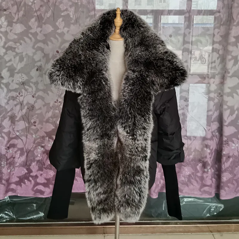 Goose Down Fox Fur Puffer Winter Jacket