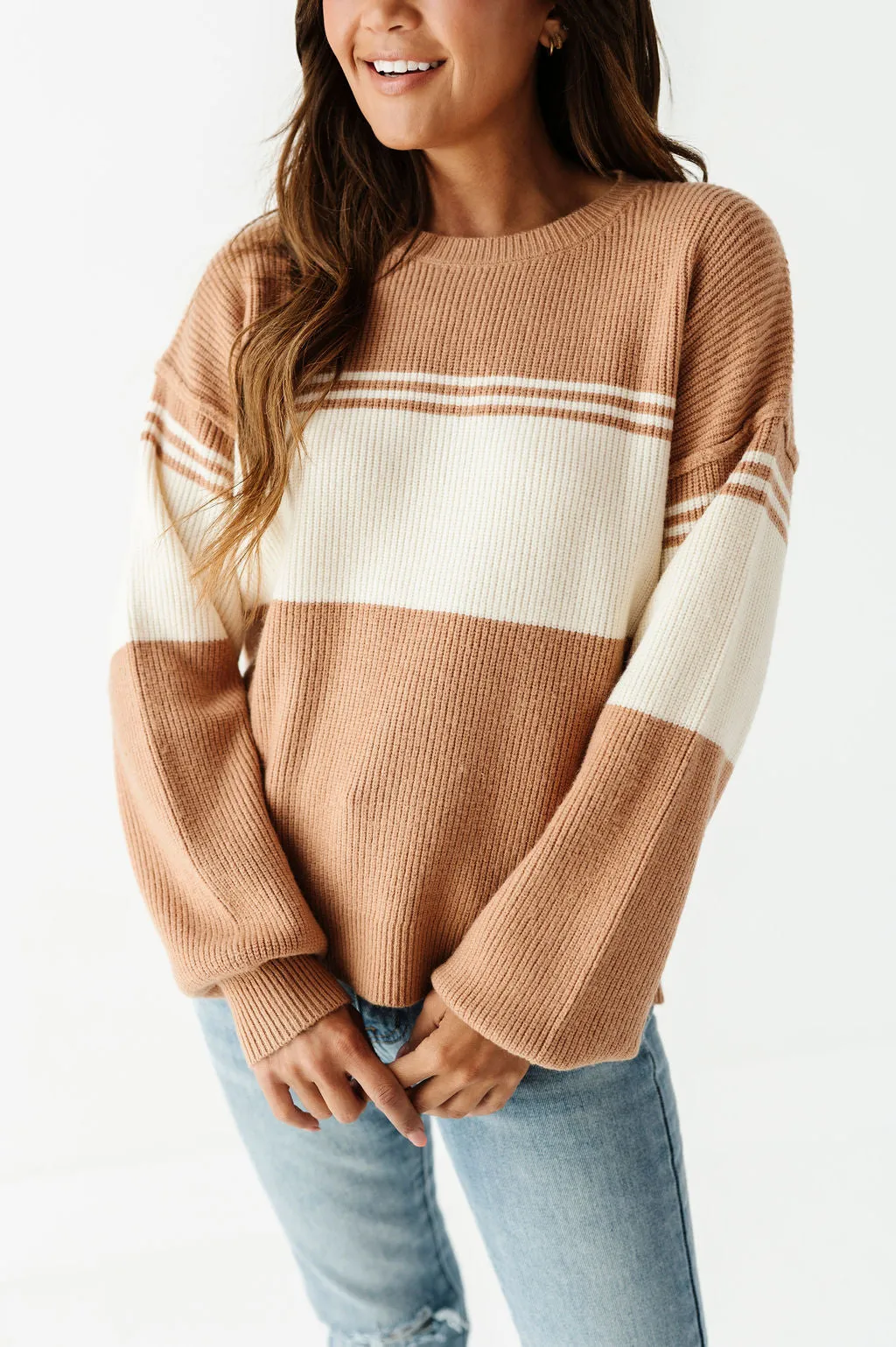 Gracelyn Stripe Sweater - Size M & L Left