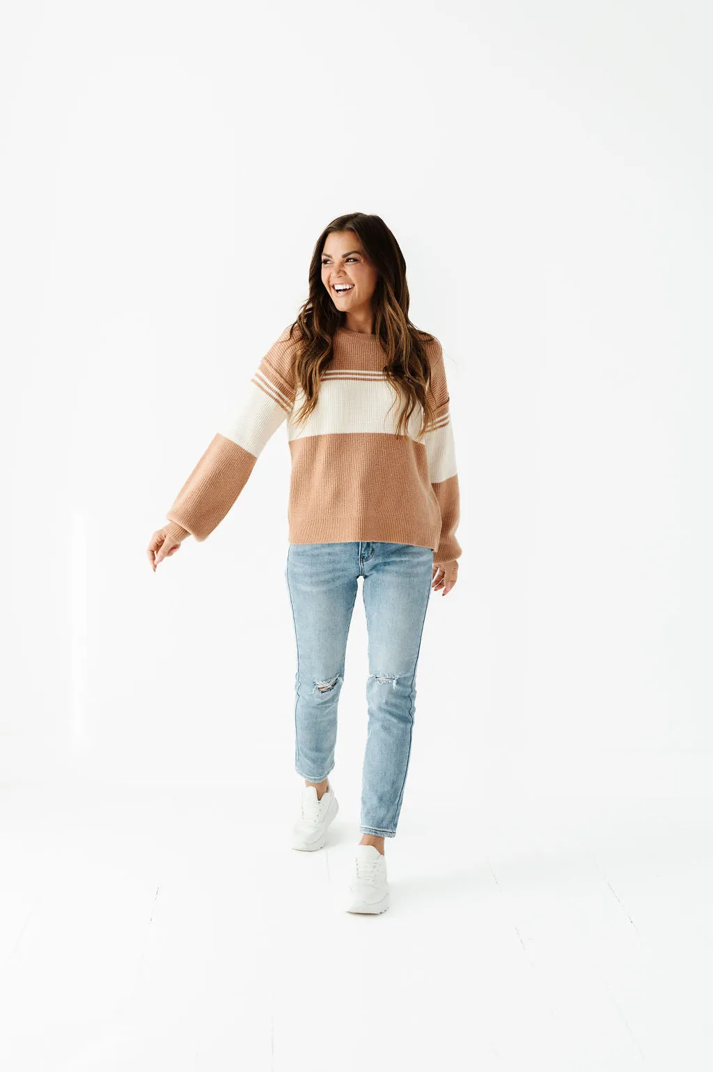 Gracelyn Stripe Sweater - Size M & L Left