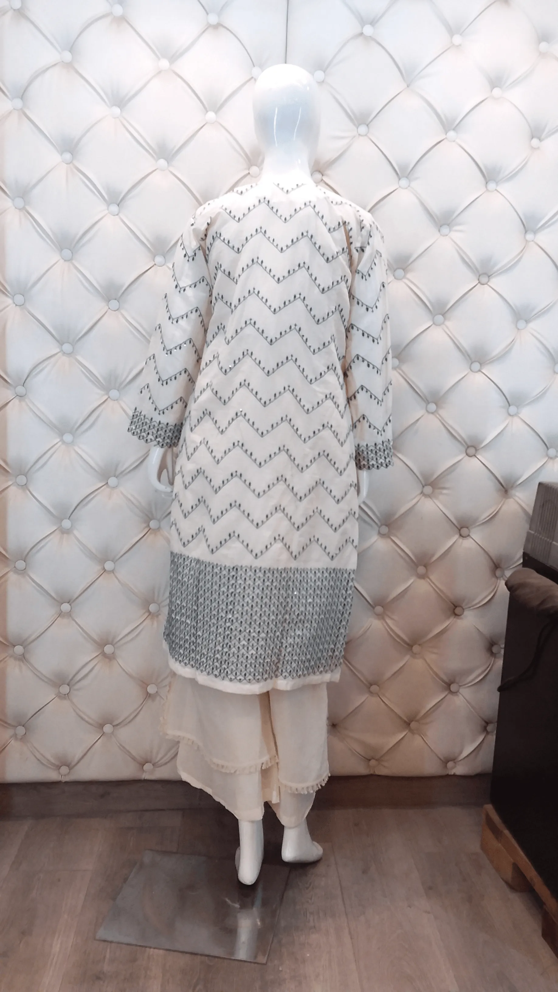 Hand Embroidered Jacket ,Long Shirt , Plazo