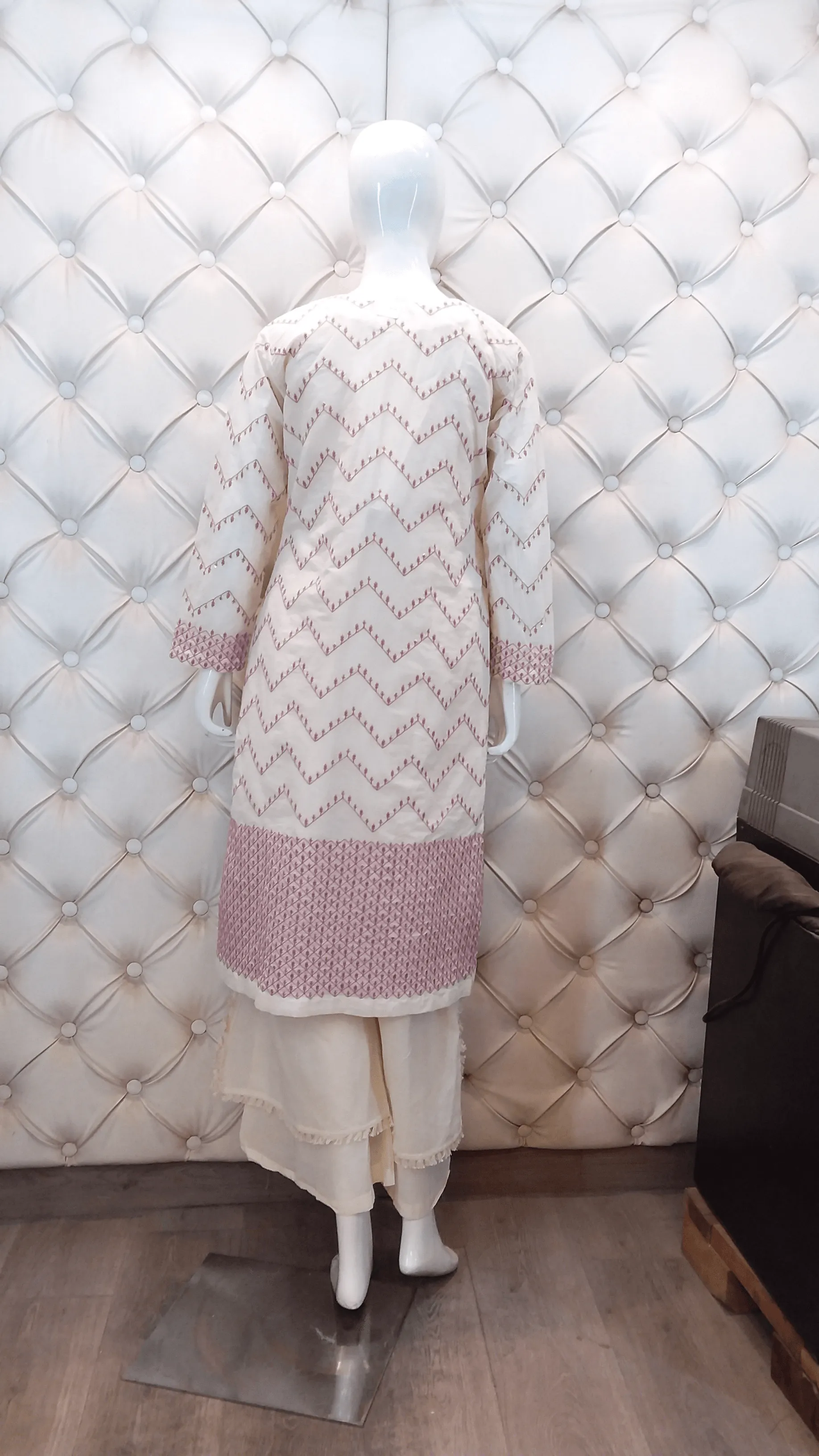 Hand Embroidered Jacket ,Long Shirt , Plazo