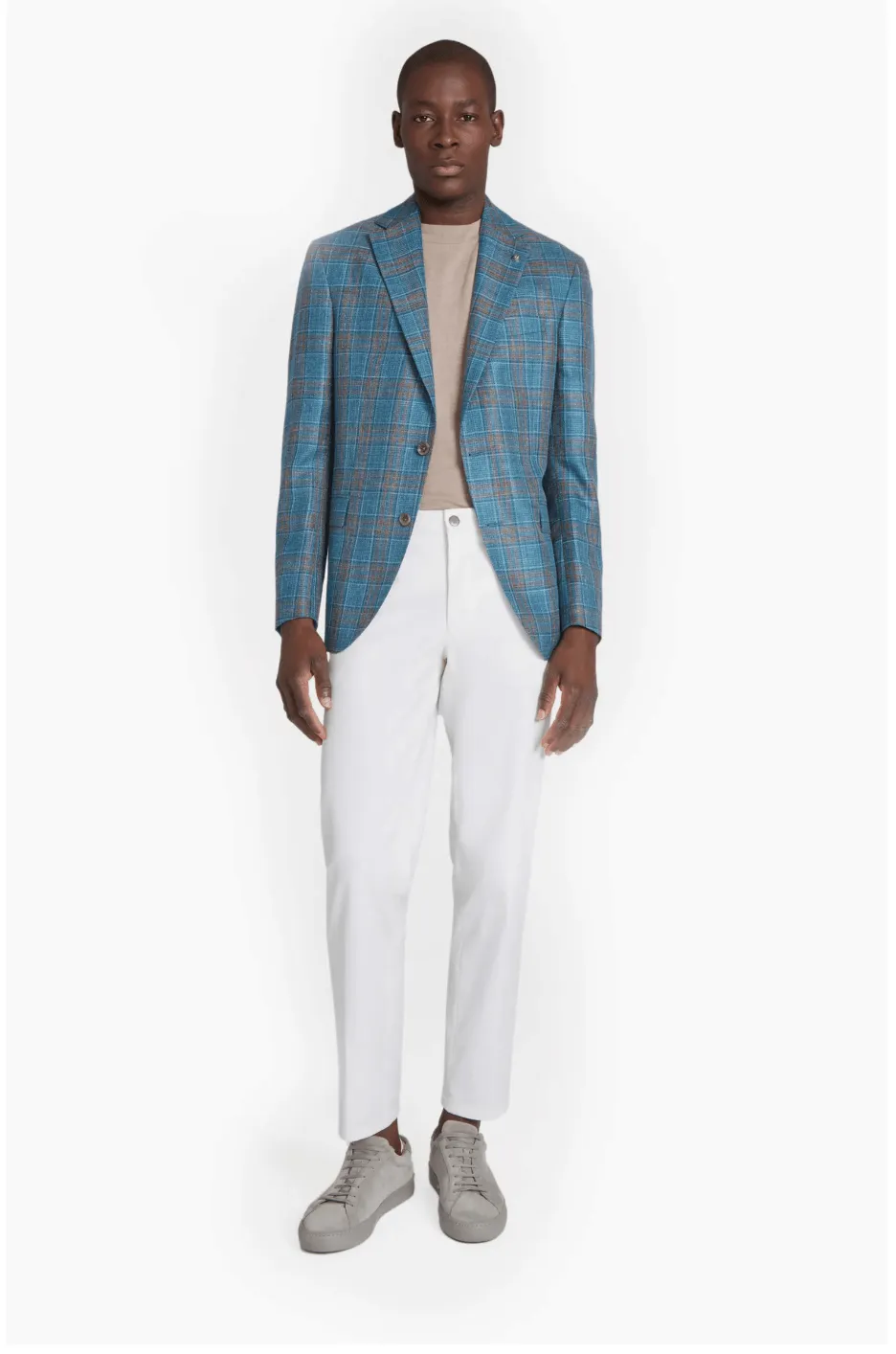 Hart Schaffner Marx Wool & Silk Blend Plaid Sport Coat