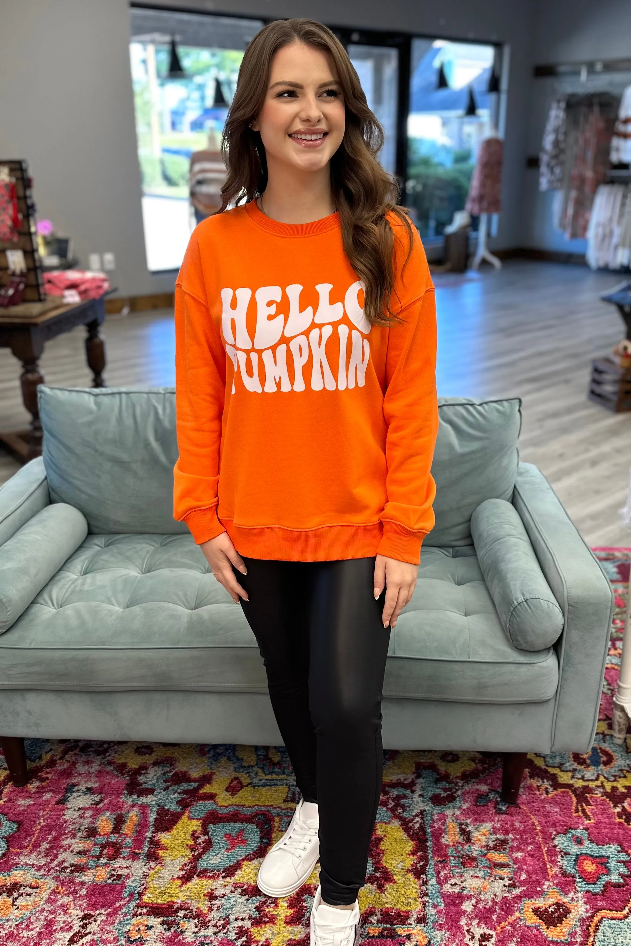 Hello Pumpkin Halloween Sweatshirt