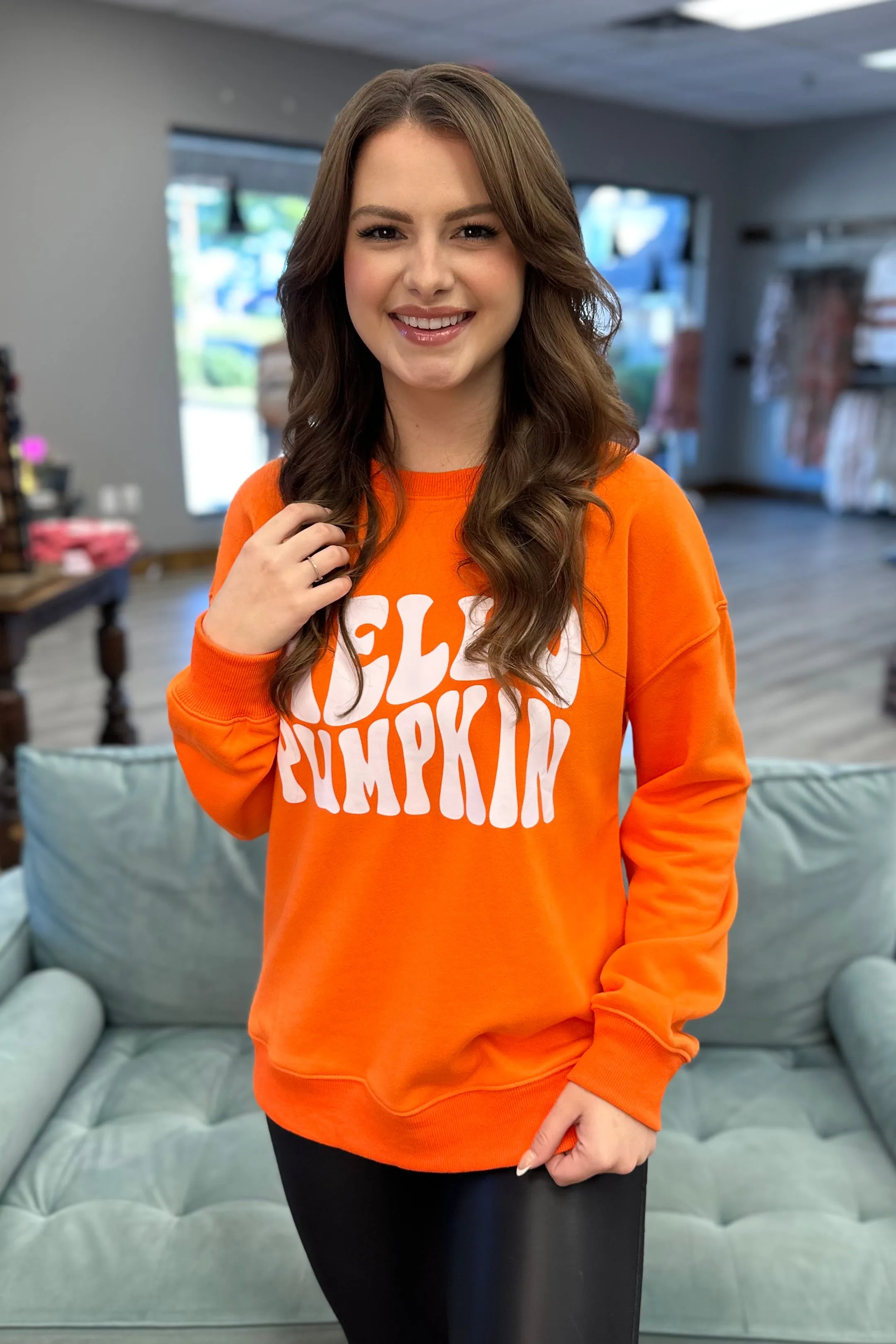 Hello Pumpkin Halloween Sweatshirt
