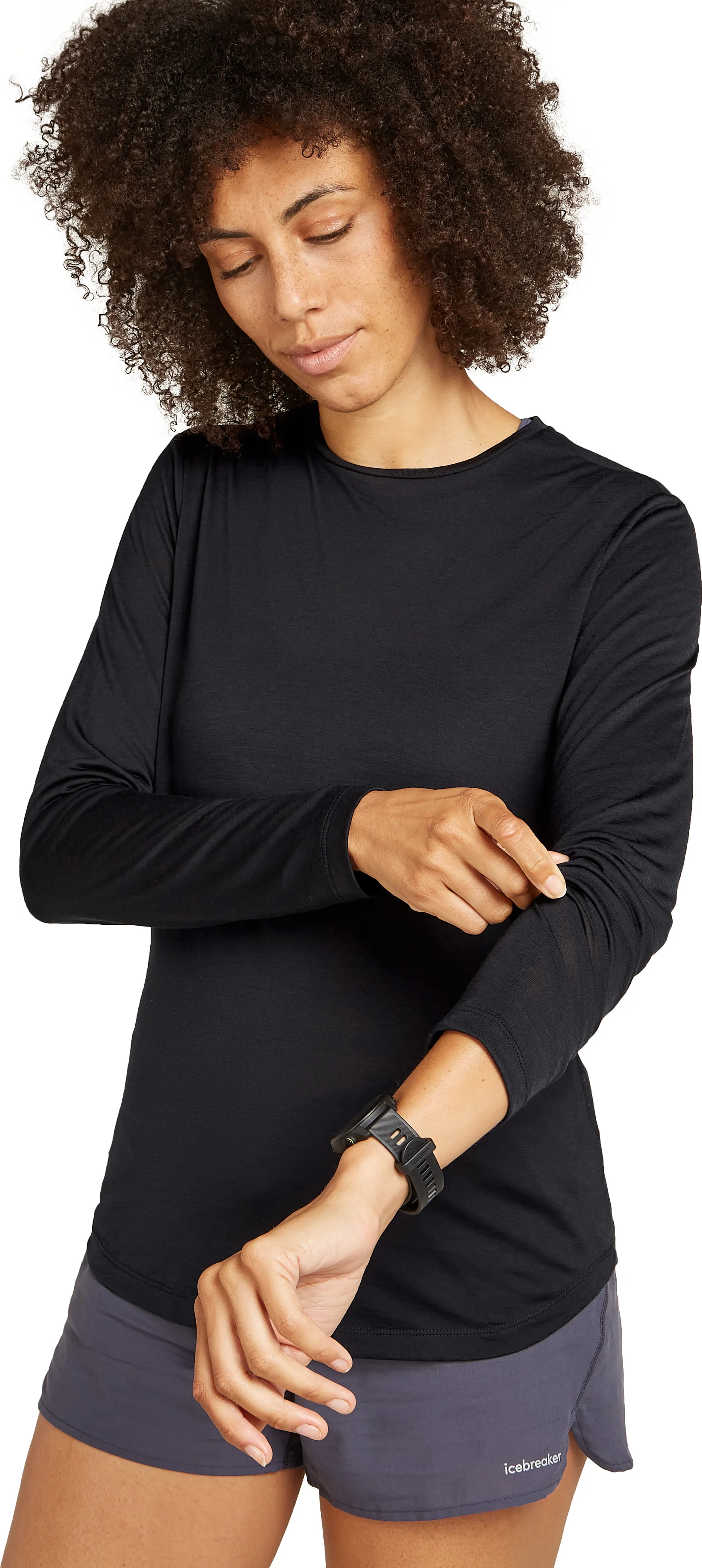 Icebreaker Women&#x27;s Merino 125 Cool-Lite™ Sphere III Long Sleeve Tee Black | Buy Icebreaker Women&#x27;s Merino 125 Cool-Lite™ Sphere III Long Sleeve Tee Black here | Outnorth